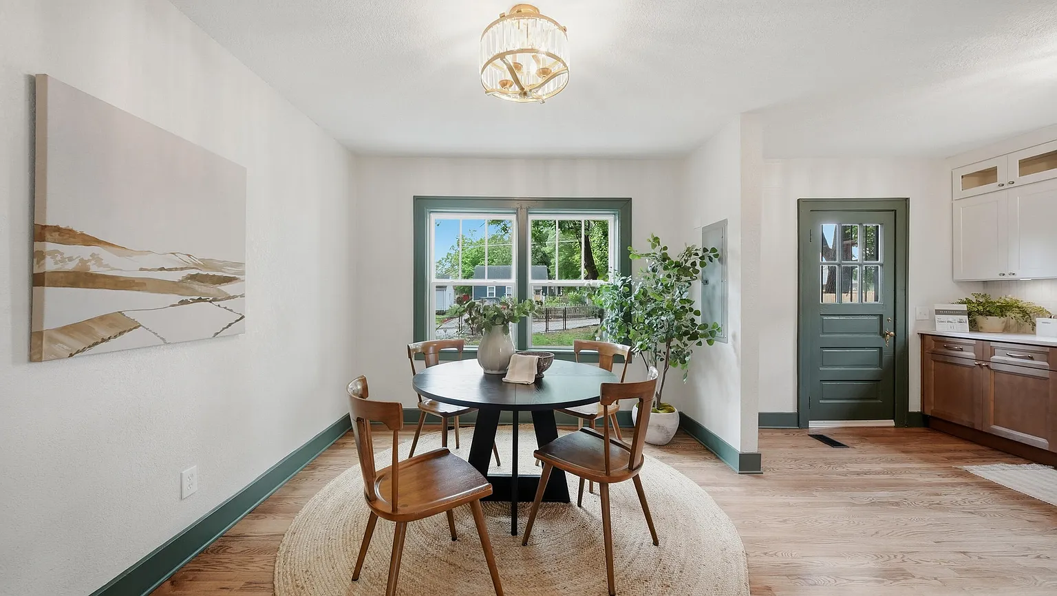 2202 Chamberlain Ave: the finished dining room